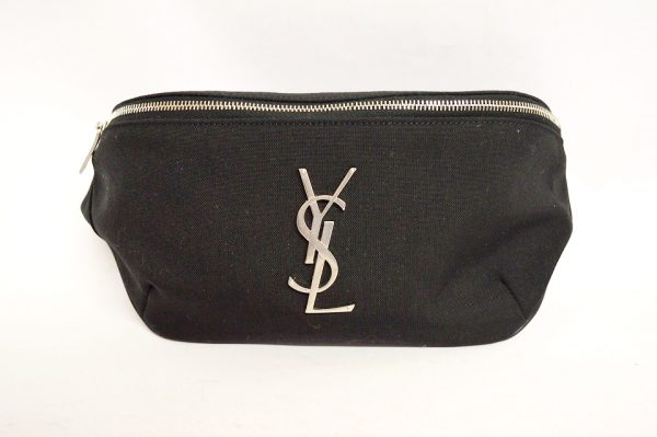 1 Saint Laurent Paris Classic Monogram Belt Bag Black