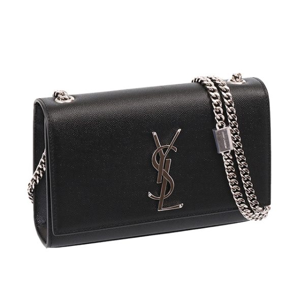 1 Saint Laurent Small Leather Crossbody Chain Crossbody Bag Black