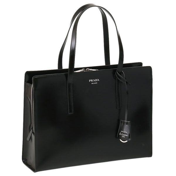 1 Prada Leather Tote Bag Shoulder Bag Business Bag Black