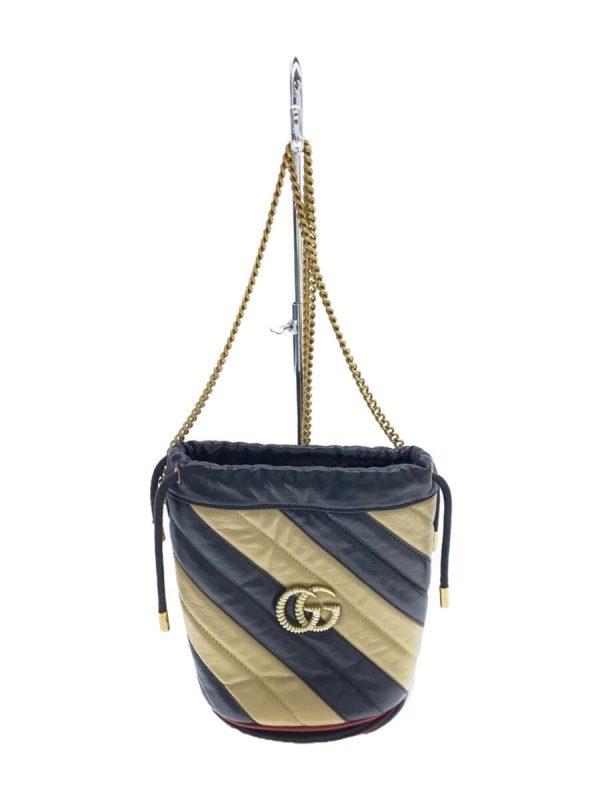 1 Gucci GG Marmont Mini Bucket Bag Leather Beige