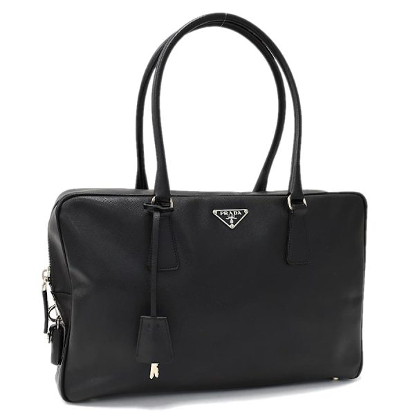 1 Prada Shoulder Bag Leather Black