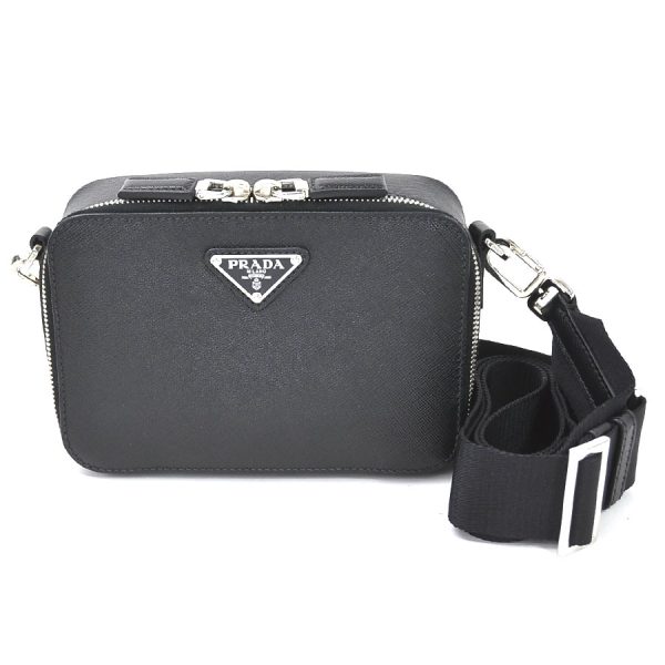 1 Prada Crossbody Shoulder Bag Leather Black