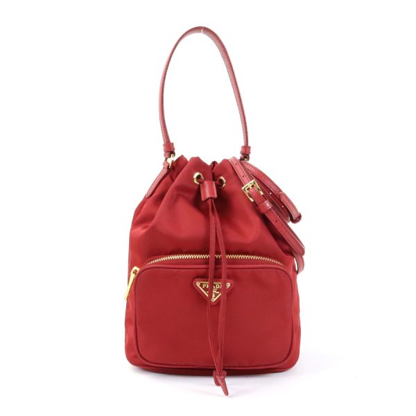 1 Prada Crossbody Shoulder Bag Handbag Nylon Red
