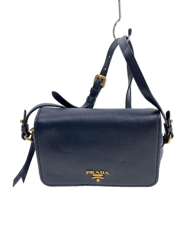 1 Prada Shoulder Bag Leather Black