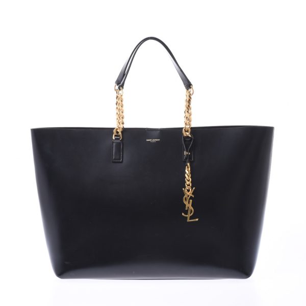 1 Saint Laurent Calf Tote Bag Black