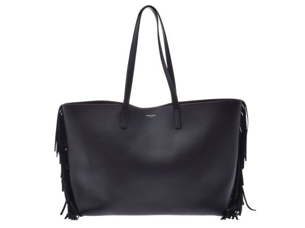 1 Saint Laurent Tote Bag Calf With Pouch Black