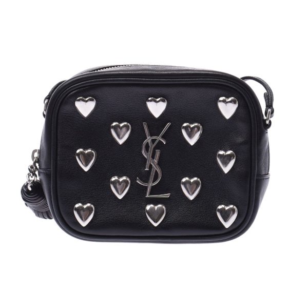 1 Yves Saint Laurent Mini Black Silver Hardware Calf Shoulder Bag