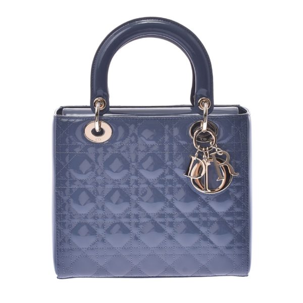 1 Christian Dior Medium Gold Hardware Handbag Dark Denim Blue