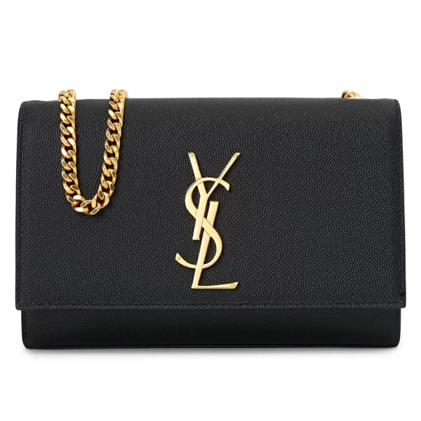 1 Saint Laurent Shoulder Bag Body Bag Calf Handle Black