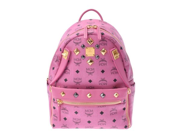 1 Mcm Backpack Studded Pink