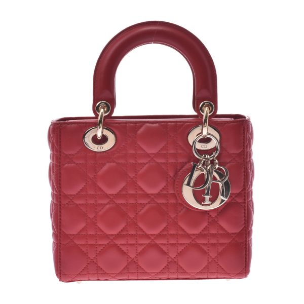 1 Christian Dior Gold Hardware Lambskin 2way Red