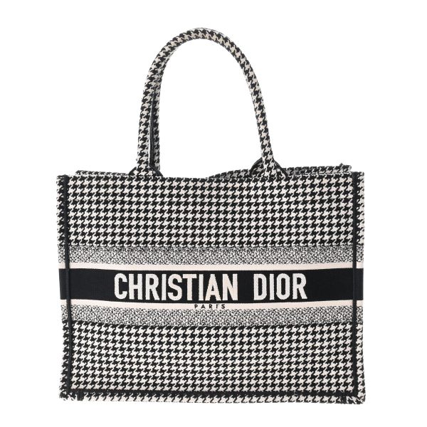 1 Christian Dior Book Medium Canvas Tote Bag BlackWhite