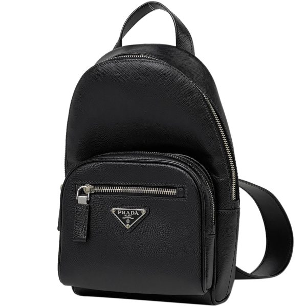 1 Prada Body Bag Shoulder Bag Saffiano Leather Nero Black