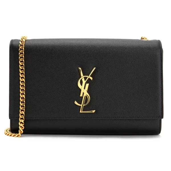 1 Saint Laurent Shoulder Bag Cowhide Handle Black