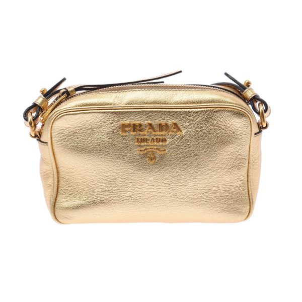 1 Prada Mini Bag Calf Shoulder Bag Gold