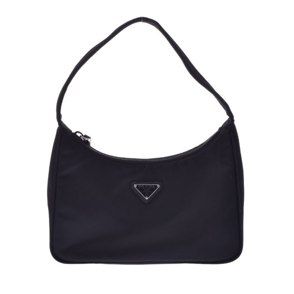 1 Prada Mini Bag Nylon Leather Handbag Black