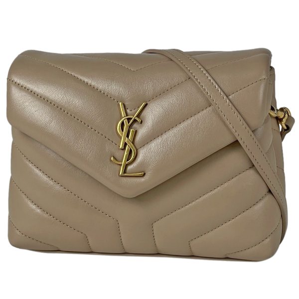 1 Saint Laurent Toy Bag Shoulder Bag Leather Beige