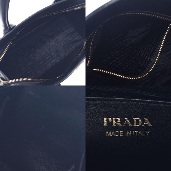 10 Prada 2way Bag Noir Gold Hardware Calf Handbag