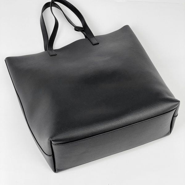 1000055089363 12 Saint Laurent Sack Shopping Tote Bag Logo Leather Black