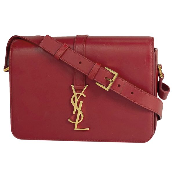 1000057697993 11 Saint Laurent Logo Shoulder Bag Université Leather Red