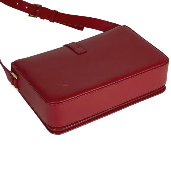 1000057697993 12 Saint Laurent Logo Shoulder Bag Université Leather Red