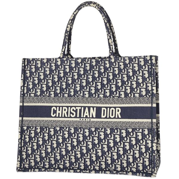 1000058264514 11 Christian Dior Tote Bag Trotter Pattern Handbag Canvas Navy