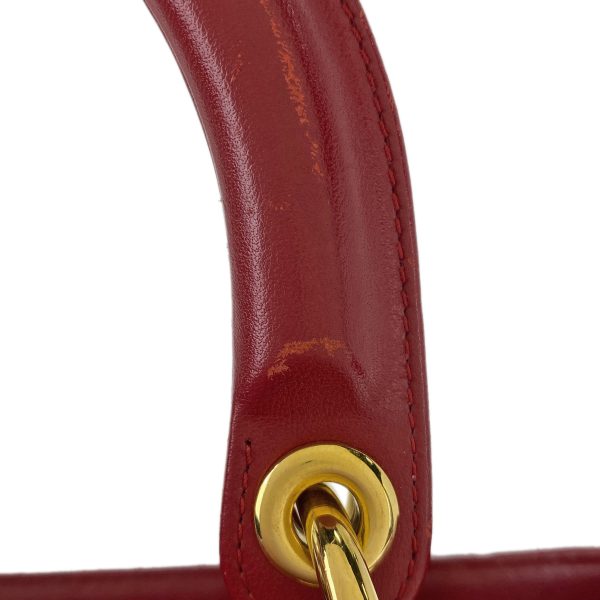 1000058401100 15 Christian Dior Handbag Cannage Leather Red