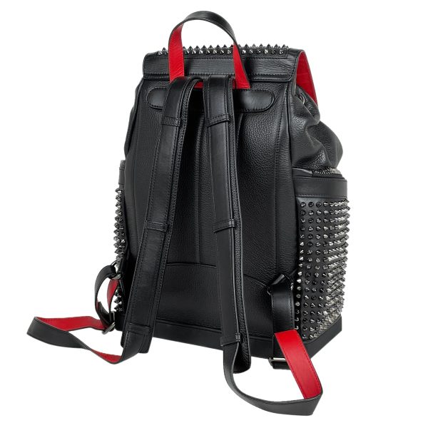 1000060393523 12 Christian Louboutin Explorer Funk Backpack Day Bag Studded Leather Black Red