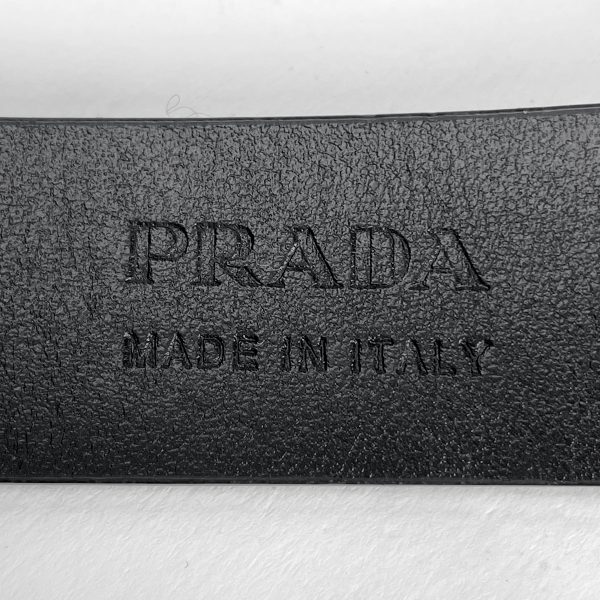 1000060396197 16 Prada Logo Plate With Pouch Belt Nylon Leather Nero Black