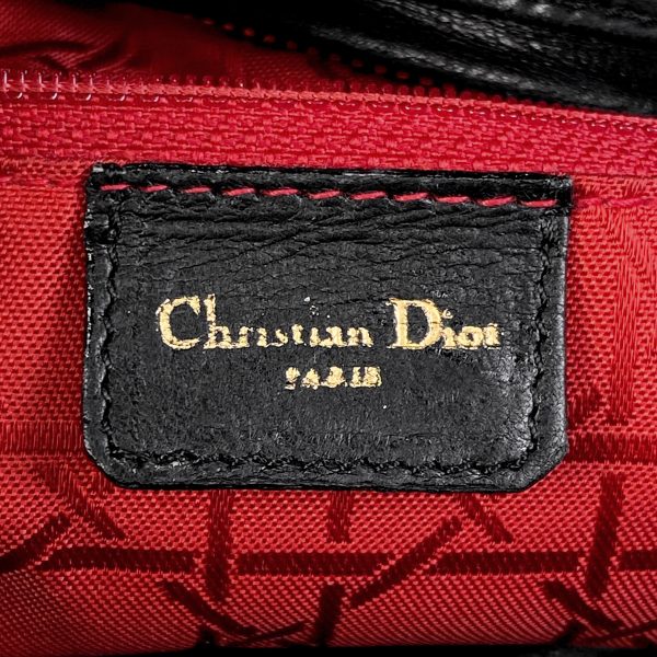 1000060413559 22 Christian Dior Cannage Handbag Leather Black