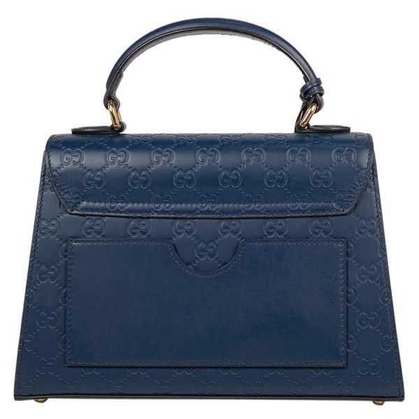 1000061115490 13 Gucci Guccisima Handbag 2way Shoulder Bag Shima Leather Navy