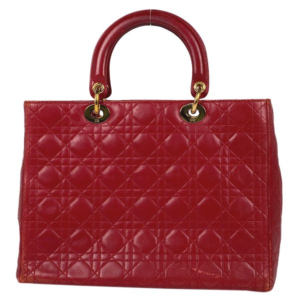 1000061555388 13 Christian Dior Cannage Handbag Leather Red