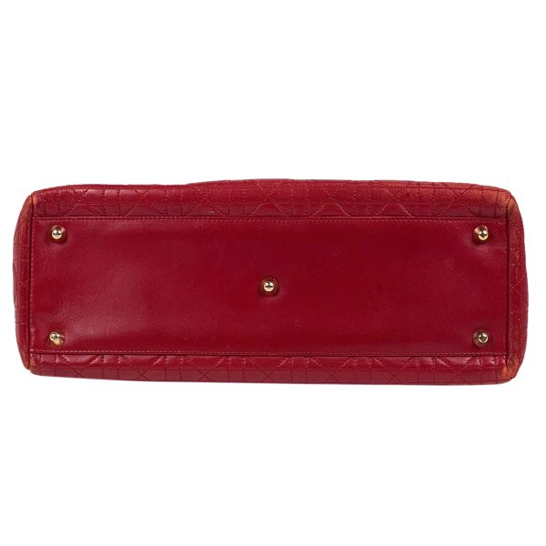 1000061555388 14 Christian Dior Cannage Handbag Leather Red