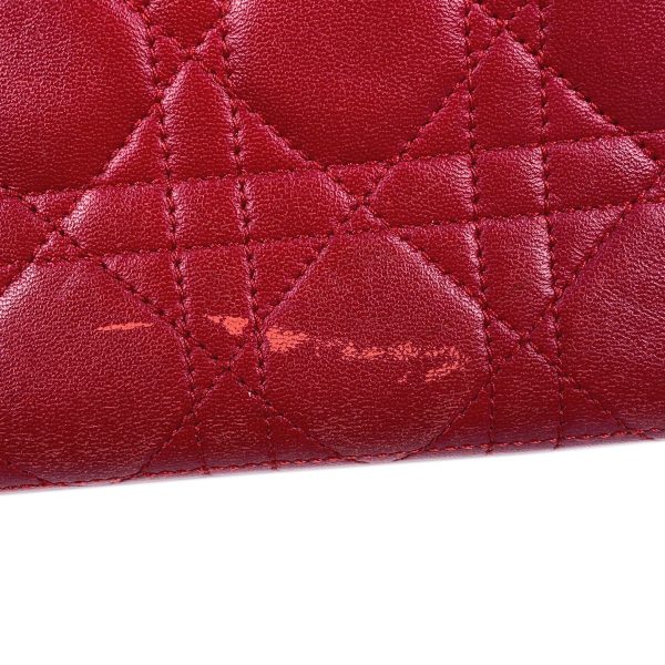 1000061555388 17 Christian Dior Cannage Handbag Leather Red