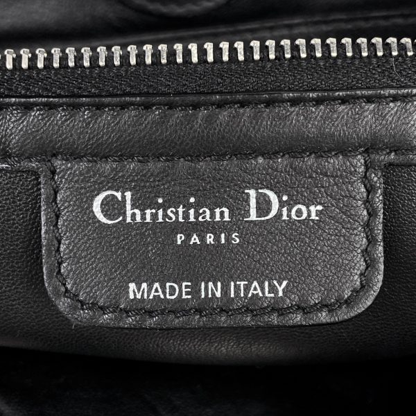 1000062016994 23 Christian Dior 2way Shoulder Bag Cannage Handbag Leather Black