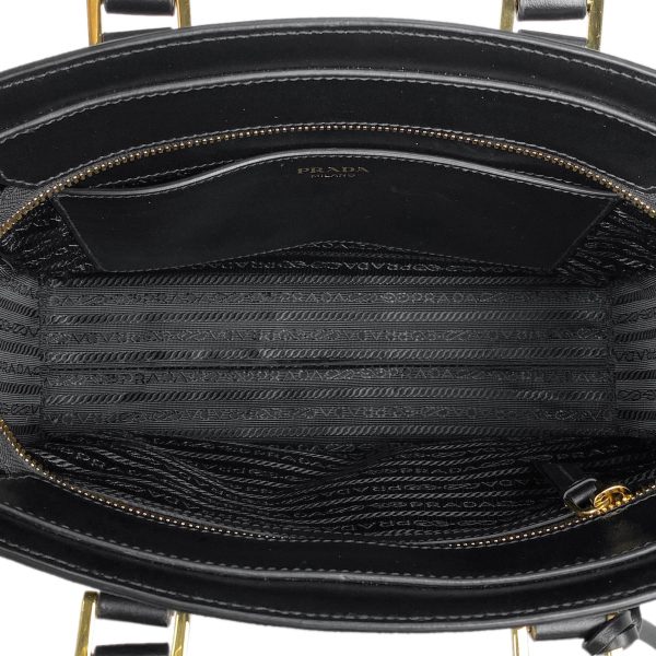 1000062916317 21 Prada Logo Handbag Shoulder Bag Saffiano Leather Nero Black