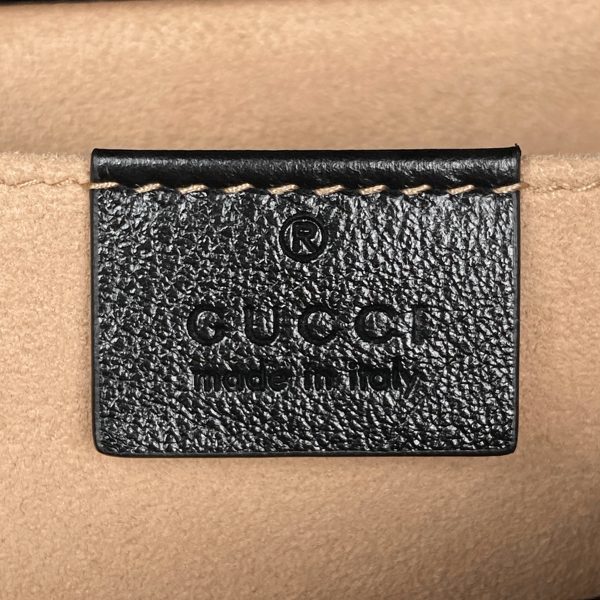 1000062916928 22 Gucci GG Pattern Marmont Chain Shoulder Bag Double G Mini Canvas Beige Black