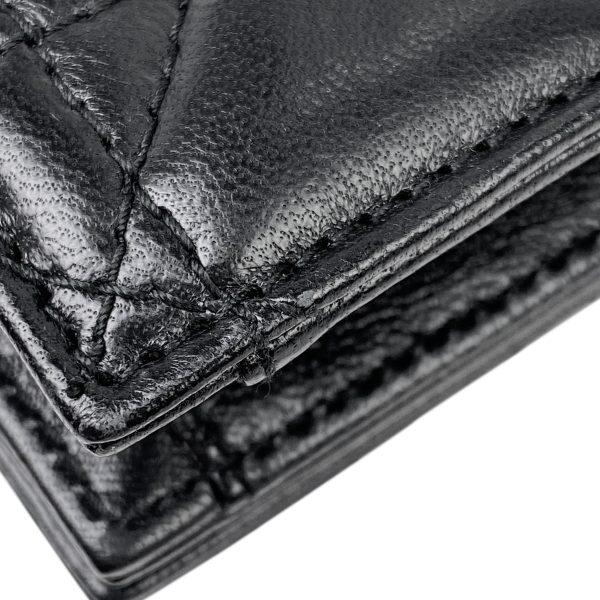 1000063272740 14 Christian Dior Shoulder Bag Cannage Chain Clutch Bag Leather Black