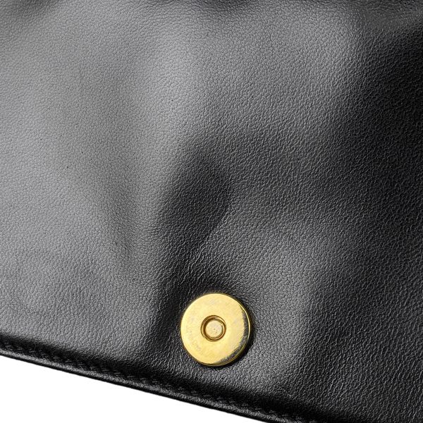 1000063272740 18 Christian Dior Shoulder Bag Cannage Chain Clutch Bag Leather Black