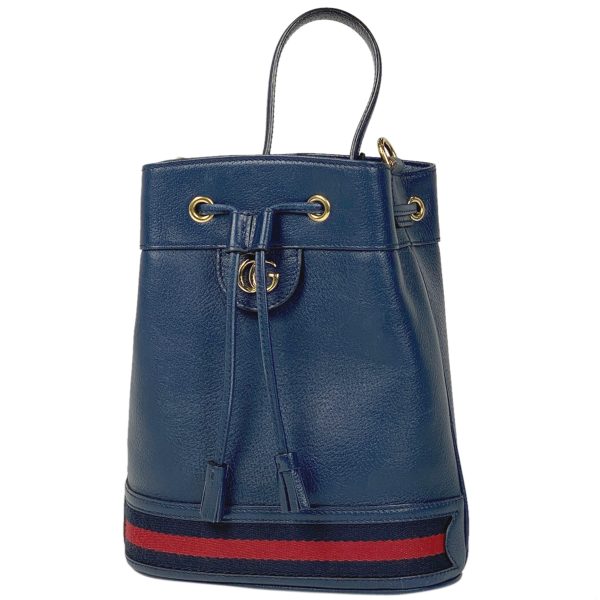 1000063513768 11 Gucci Ophidia Small Bucket Bag Handbag 2way Shoulder Leather Navy