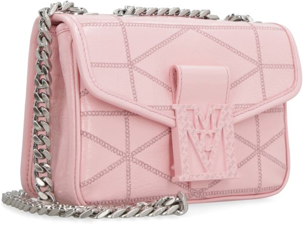 170b6f8d253f64a ia 3 MCM Travia Small Crossbody Pink Chain Shoulder Bag Leather