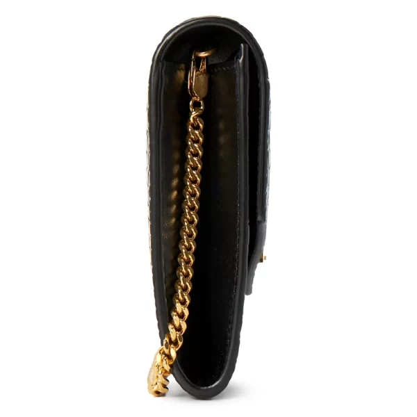 2 Saint Laurent Shoulder Bag Cowhide Handle Black