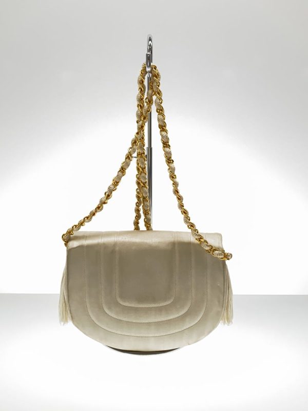 2 Chanel Chain Coco Mark Shoulder Bag White