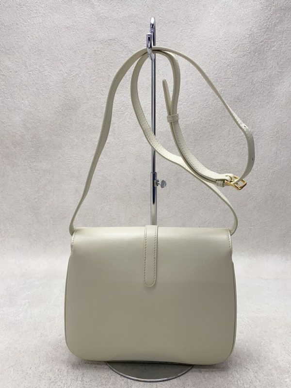 2 Celine Medium Calfskin Shoulder Bag Leather Ivory