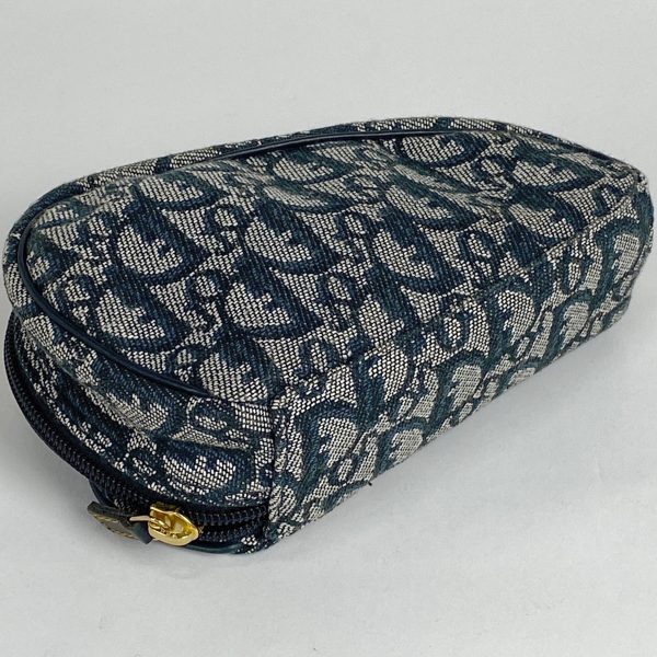 2 Christian Dior Saddle Case Makeup Cosmetics Accessory Pouch Navy