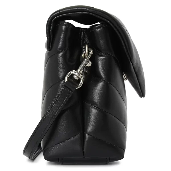 2 Saint Laurent Shoulder Bag Cowhide Black