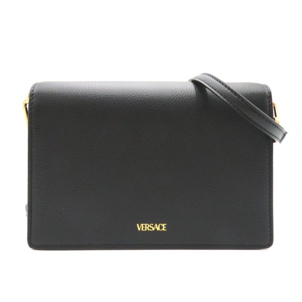 2 Versace Medusa Shoulder Bag Leather Black