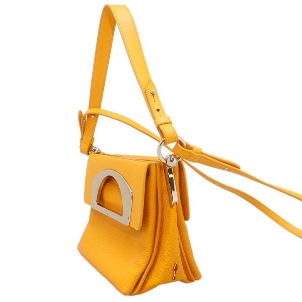 2 Christian Louboutin Shoulder Bag Mini Leather Yellow