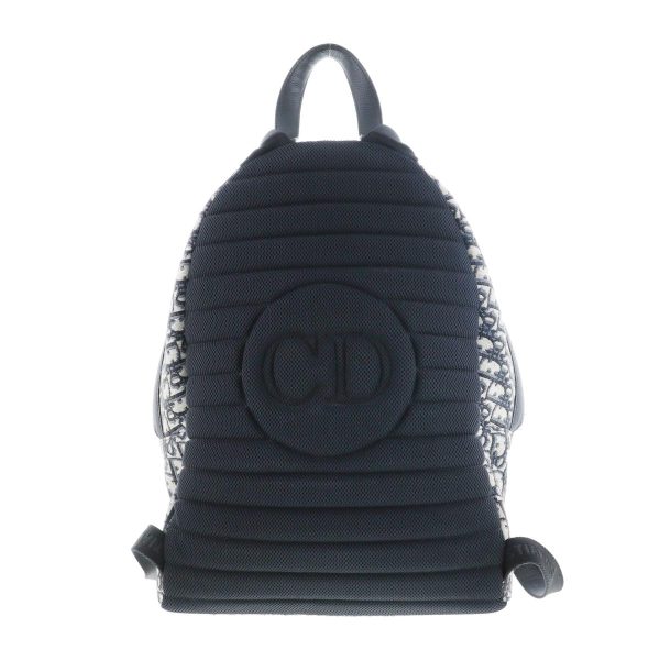 2 Christian Dior Oblique Backpack Bag Rucksack Daypack Navy