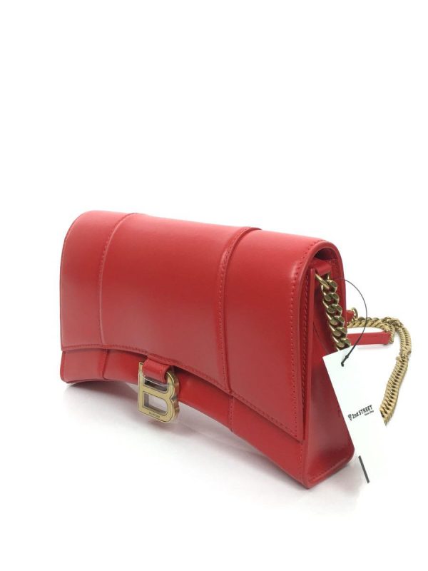 2 Balenciaga Shoulder Bag Leather Red